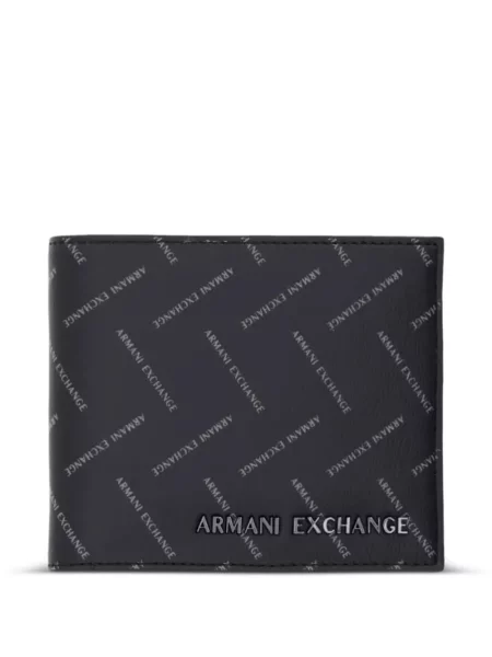 Portofel Armani Exchange cu imagine negru