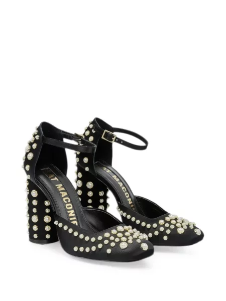 Pantofi cu toc Kat Maconie cu perle negru