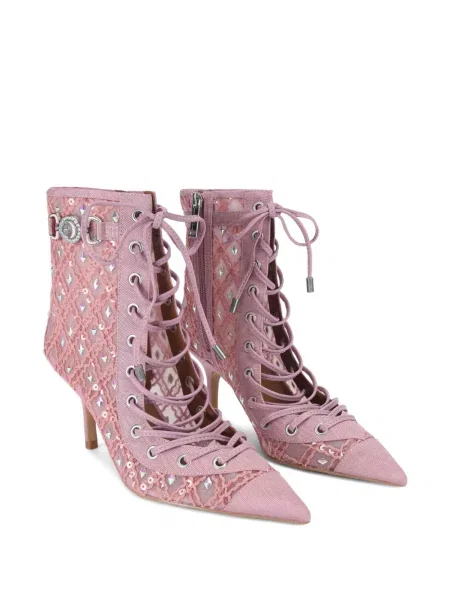 Μποτάκια αστραγάλου Kurt Geiger London με πετραδάκια ροζ