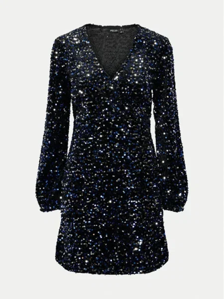 Cocktail obleka Pieces črna