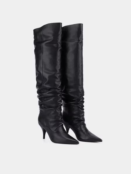 Шкіряні Ботфорти MIRATON чорний