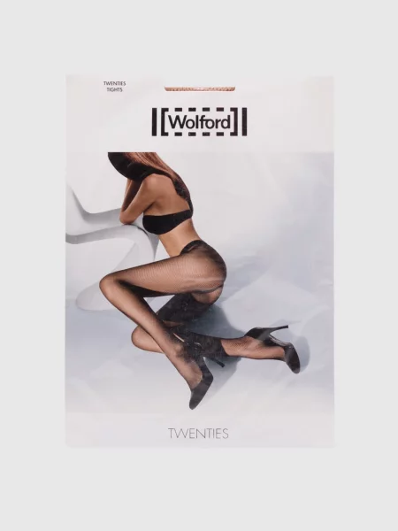 Колготы Wolford в сеточку бежевые
