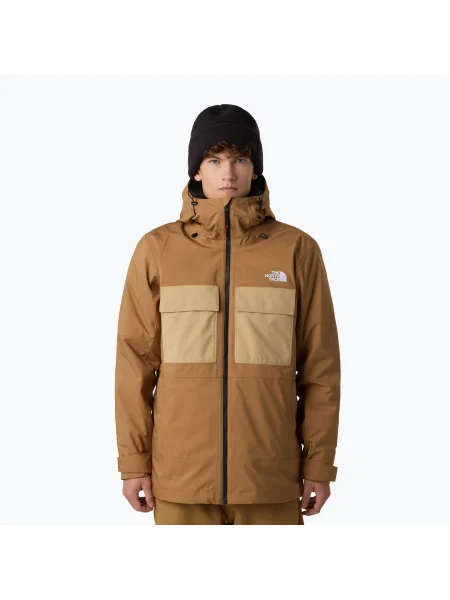 Geacă de snowboard pentru bărbați The North Face Fourbarrel Triclimate utility brown/khaki maro