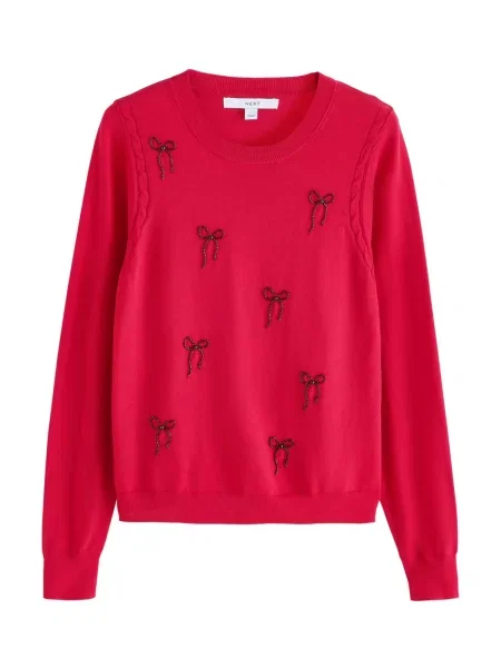 Next Pulover roșu cranberry negru