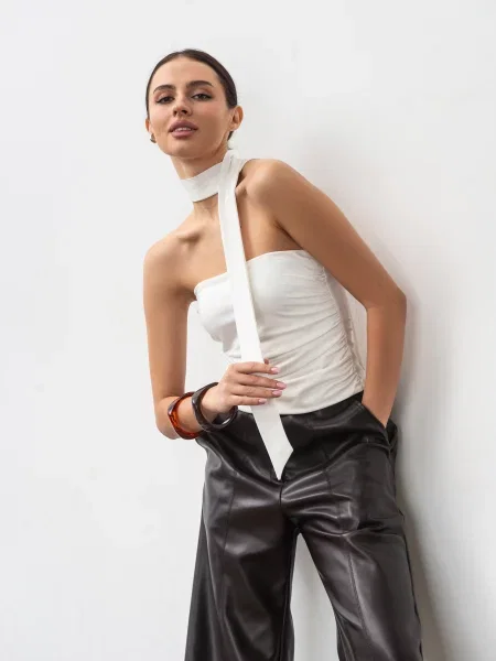 Топ Romashka Люмен віскоза/нейлон білий