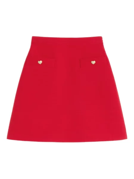 Spódnica Valentino Garavani z krepy czerwona