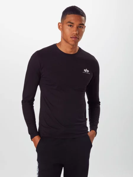 ALPHA INDUSTRIES Tricou negru alb