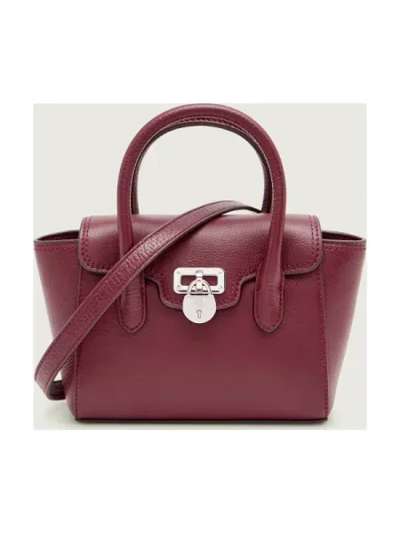 Geantă LAUREN RALPH LAUREN Small Tanner Vișiniu bordo