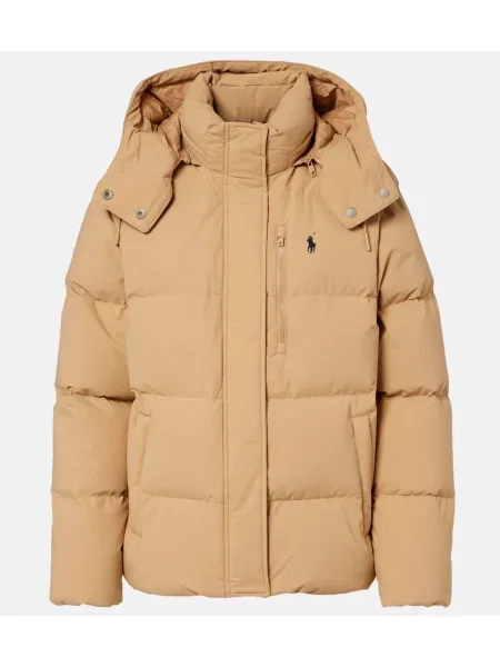Pikowana kurtka puchowa Polo Ralph Lauren beżowa