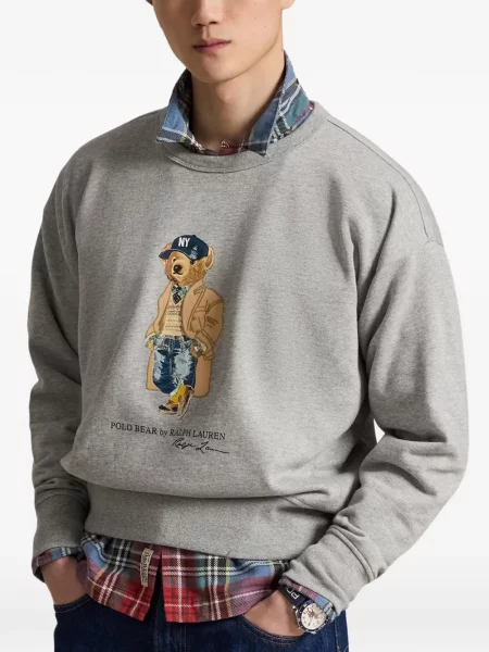 Șosete Polo Ralph Lauren cu broderie în carouri de flanelă verde