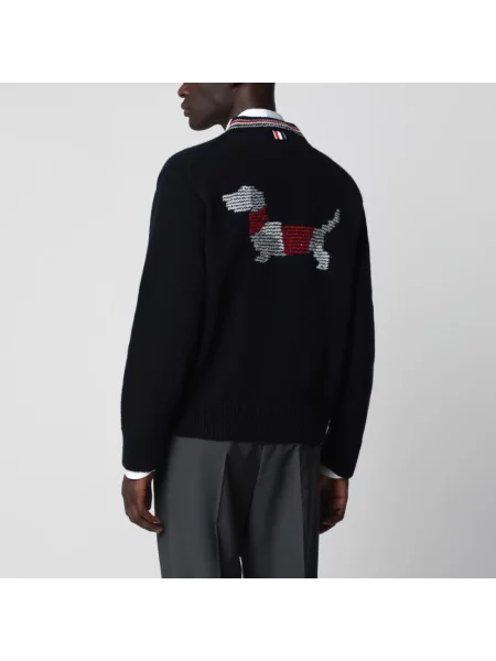 Kardigan Thom Browne wełniany niebieski