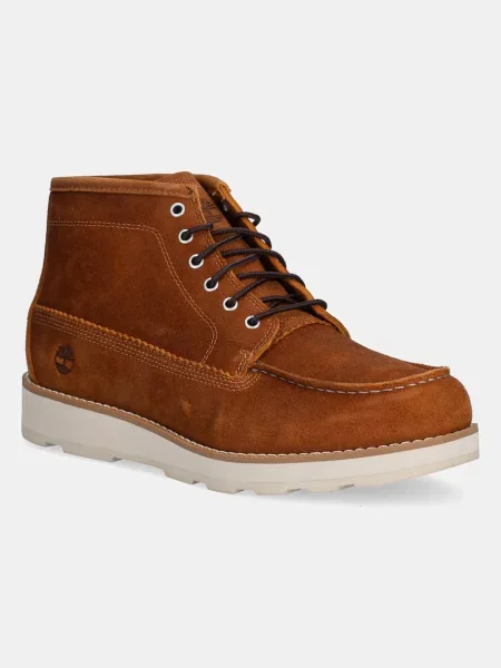 Велурени обувки Timberland Britton Mills Mid мъжки кафяво