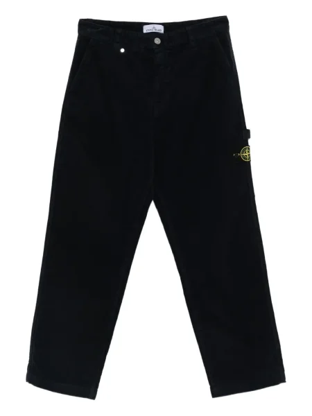 Pantaloni Stone Island cu strasuri negru