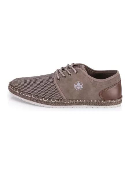 Sneakersy Rieker skórzane casual brązowe