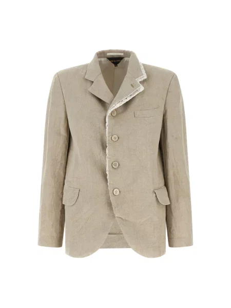 Lniana lniana marynarka Comme Des Garcons beżowa