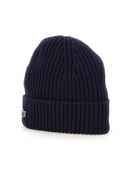 Czapka zimowa Lacoste navy blue niebieska