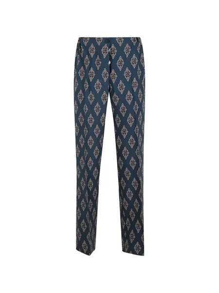 Pantaloni F.r.s For Restless Sleepers cu imagine cu imprimeu geometric albastru