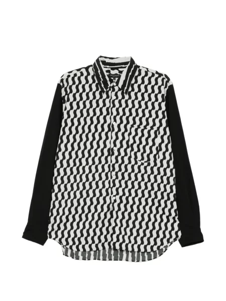Cămașă Comme Des Garcons Homme Plus cu imagine cu imprimeu geometric negru