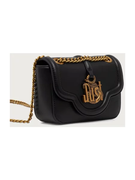 Just Cavalli torebka crossbody z imitacji skóry czarna