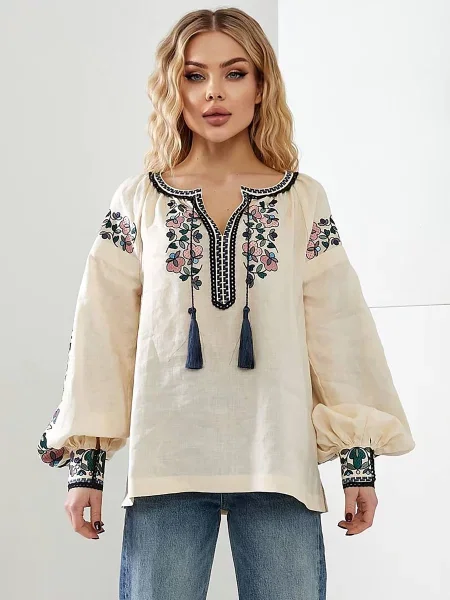 Льняная рубашка Golden Trinity золотая