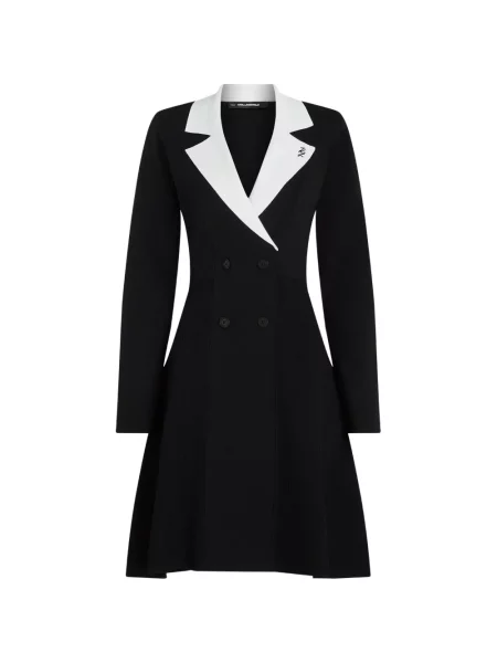 Sukienka mini Karl Lagerfeld dwurzędowa czarna