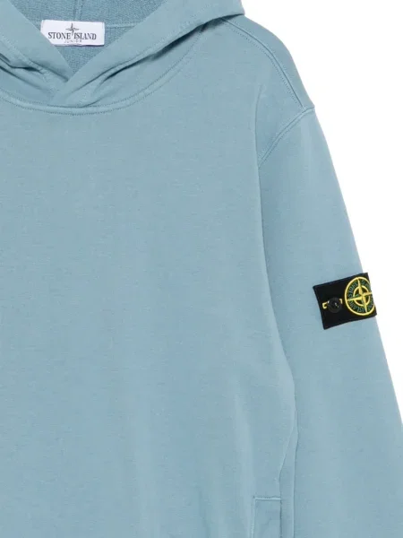 Dětska mikina s kapucí Stone Island modrá