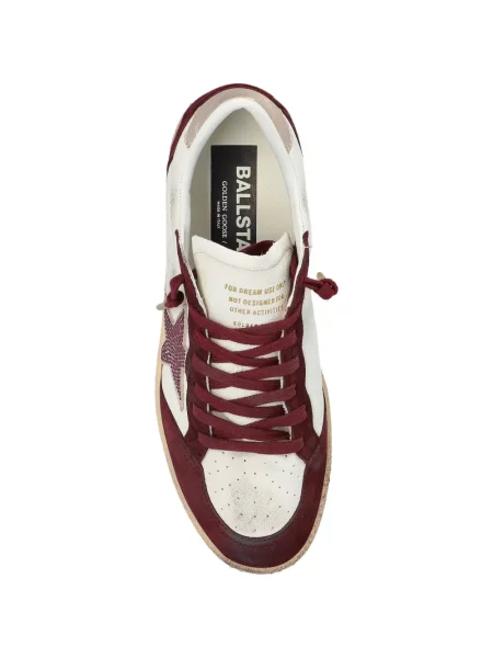 Sneakerși Golden Goose cu aplicații roșu