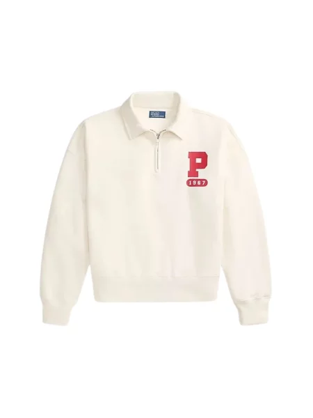 Bluza rozpinana Polo Ralph Lauren z logo biała