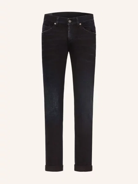 Dondup Dżinsy Z Przetarciami George Skinny Fit blau niebieskie