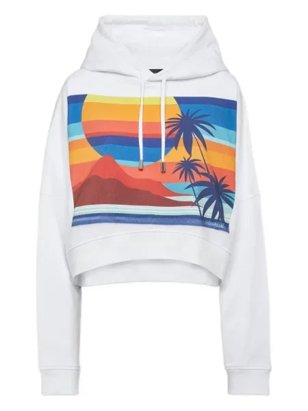 Hanorac cu glugă Dsquared2 alb