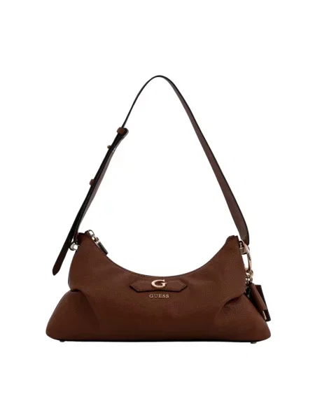 Guess torebka hobo z imitacji skóry SUZY brązowa
