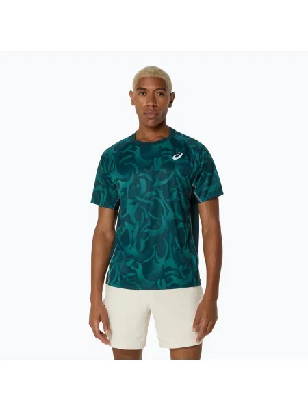 ASICS tricou de tenis pentru bărbați Game Top saxon verde