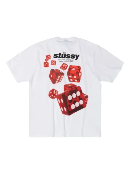 Tricou Stüssy cu imagine alb