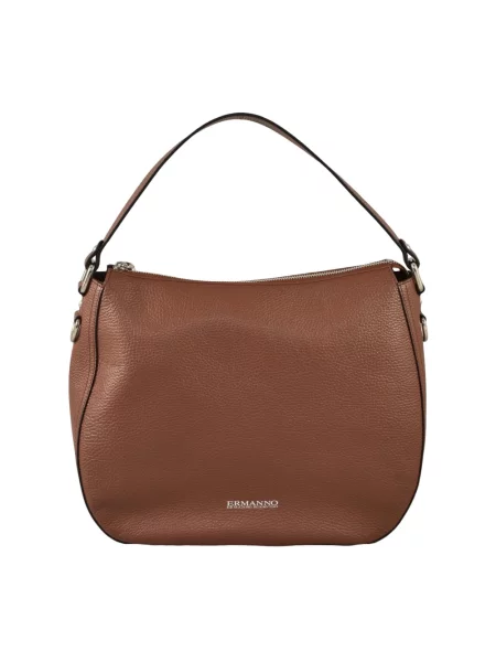 Torebka hobo Ermanno Scervino skórzana brązowa