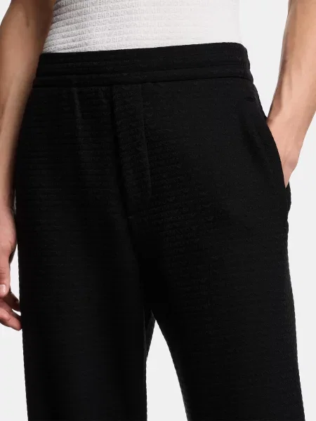 Спортивні штани Emporio Armani ліоцел/бавовна чорний