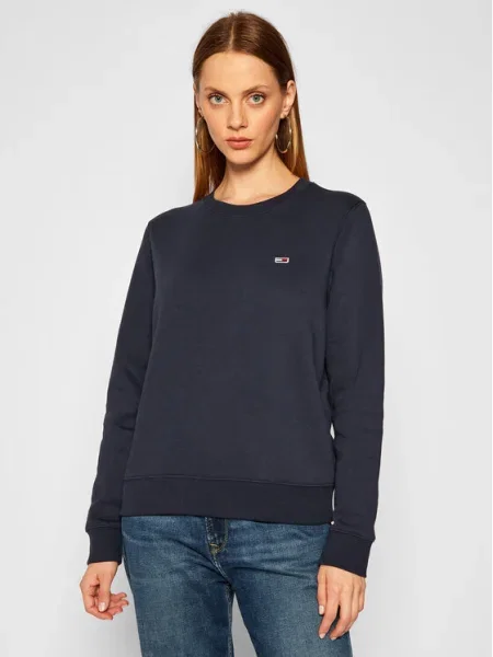 Tommy Jeans Bluză Fleece Bleumarin