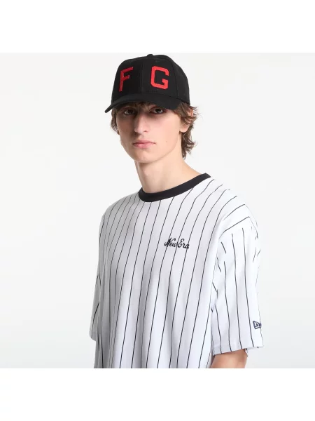 Тениска New Era Pinstripe OS Tee UNISEX Optic White/ Navy S бяло