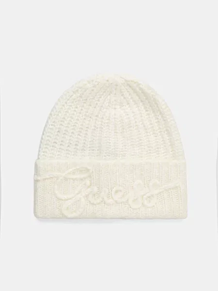 Шапка с вълна Guess LEXIE бежово