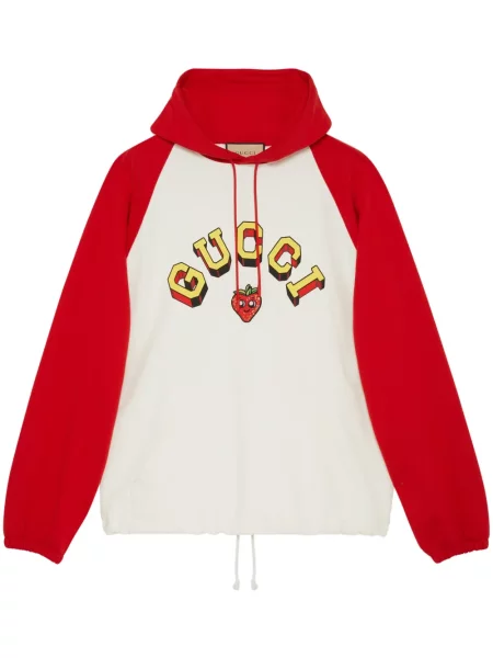 Hanorac cu glugă Gucci cu imagine alb
