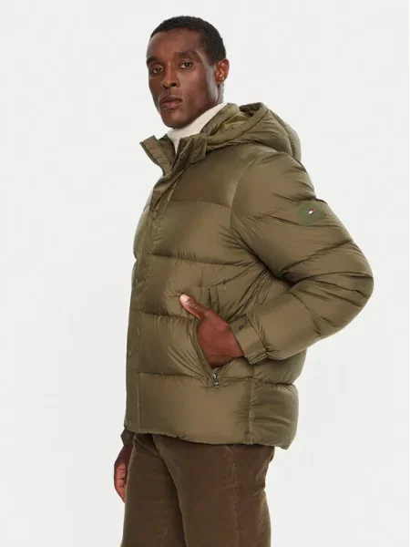 Tommy Hilfiger Пухено яке зелен
