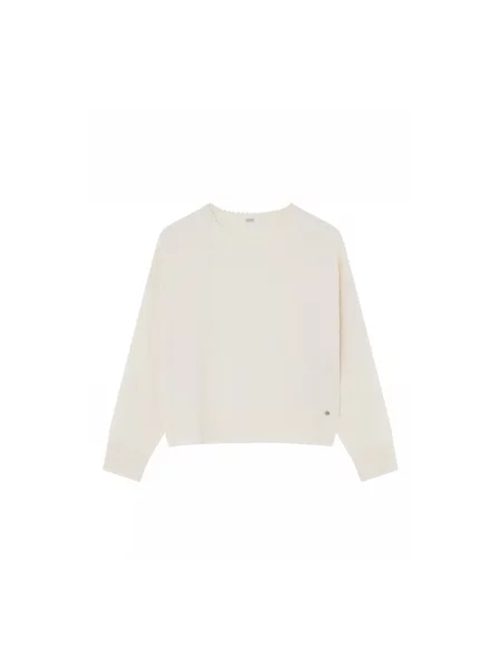 Dzianinowy sweter Gustav biały