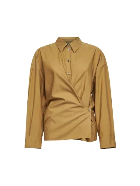 Kołnierzykowy koszula Lemaire brązowa