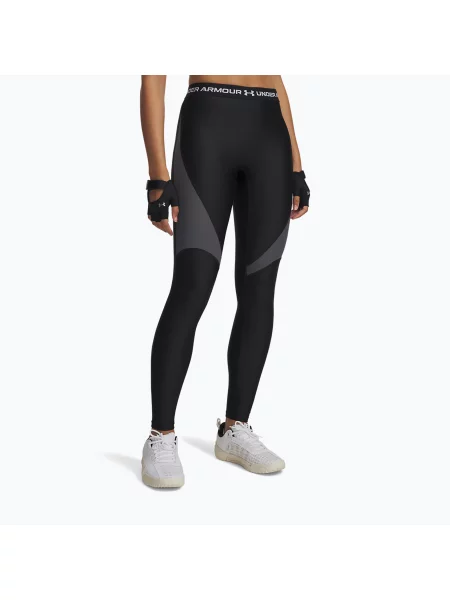 Дамски клинове Under Armour HeatGear Rib black/castlerock/white бяло