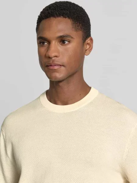T-shirt o kroju relaxed fit z czystej bawełny model TORINO' Selected Homme biała