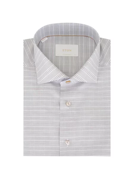 Košulja Eton karirana siva