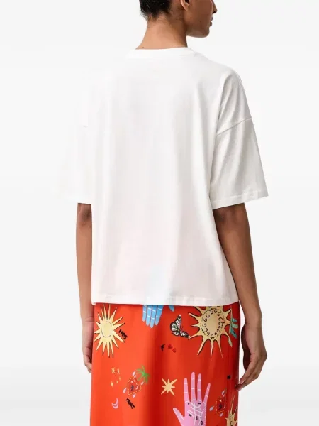 Tricou Never Fully Dressed cu imagine alb