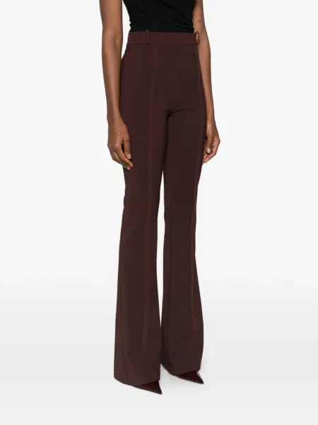 Pantaloni Elisabetta Franchi din crep maro