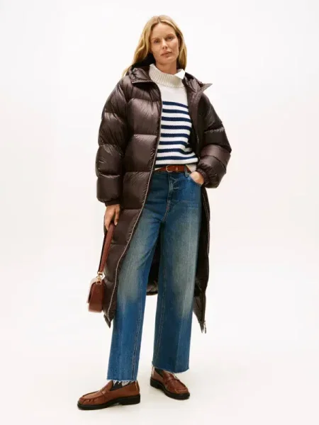 Tommy Hilfiger De puf palton maro