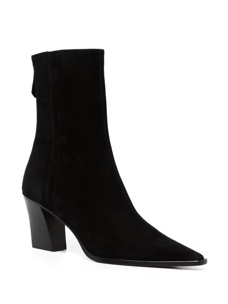 Cizme scurte Aquazzura din piele de căprioară negru