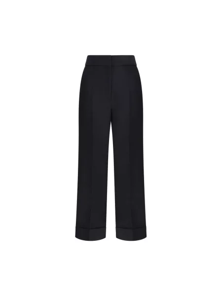 Spodnie Valentino z krepy czarne
